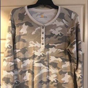 Columbia Thermal Camo Design Henley 16-18 xl